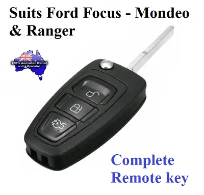 Remote Flip Key For Ford Ranger Px Focus Mondeo Mc 2011 2012 2013 2014 2015 2016 • $49