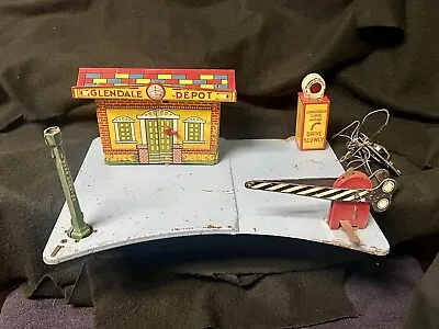 VINTAGE 1930's MARX TOYS GLENDALE DEPOT TRAIN STATION DISPLAY RESTORATION ! • $149