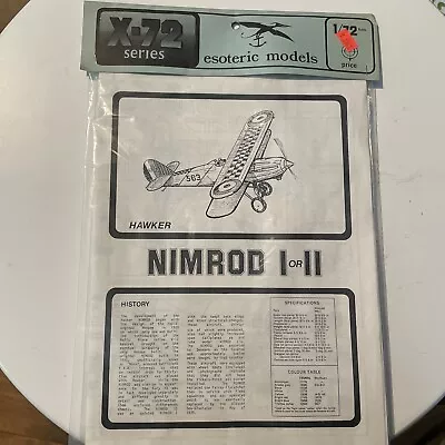 ESOTERIC MODELS 1/72 HAWKER NIMROD I Or II  Vacuformed Model Aircraft Kit • $28