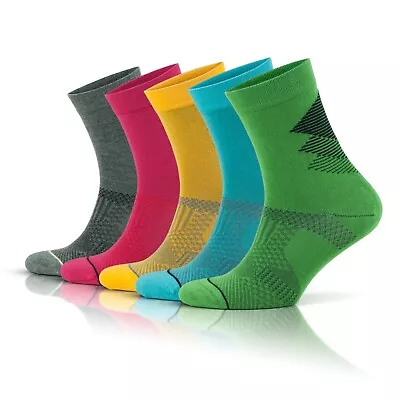 Mens Running Socks BAMBOO Trainer Socks 5 Pairs Box Sport Socks Size 6-11  • £22.99