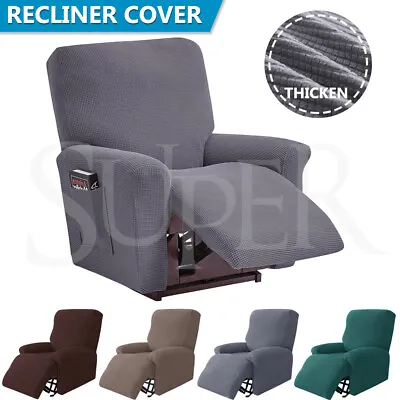 Recliner Cover Non Slip Stretch Thick 4 Pieces Recliner Chair Cover Slipcover • $32.99