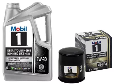 Mobil1 M1-103A Engine Oil Filter & 5 Quarts Mobil1 5W30 Full Synthetic Motor Oil • $59.49