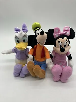 Disney Lot Of 3 Daisy Duck Goofy And Minnie Mouse Mini Plush 10-12” • $29.75