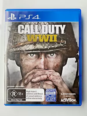 Call Of Duty World War 2 COD WWII Sony PlayStation 4 PS4 Videogame Hits Region 4 • $24.90