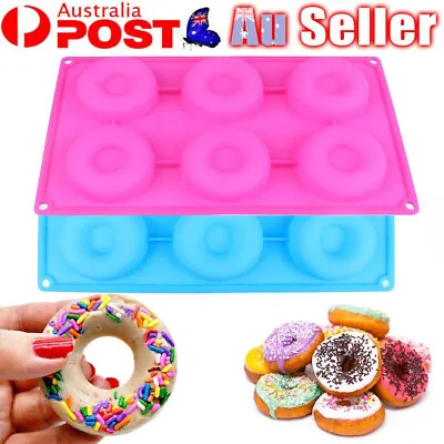 1/2x Silicone Donut Mold Muffin Chocolate Cake Cookie Doughnut Baking Mould Tray • $14.62