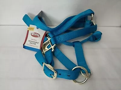 WEAVER Original 1  Horse Adjustable Halter Nylon Hurricane Blue Halter New • $27.48