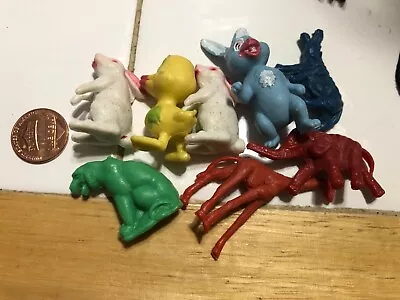 Vintage  1970s Hard Plastic Toy Dinosaur Figure Lot Rare Rabbit Elephant MORE • $3.99