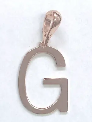 HSN Bianca Milano Rose Over Sterling Silver Initial  G  Pendant 1-1/2  • $48.99