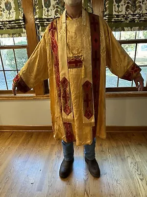 Vtg Dalmatic Vestment Pastor Gown Catholic Clergy Pulpit Christian Priest Robe • $75