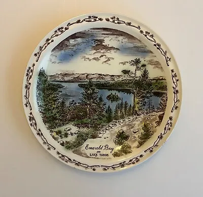 Emerald Bay Lake Tahoe Nevada Vintage Collectible Plate By Vernon Kilns • $14.99