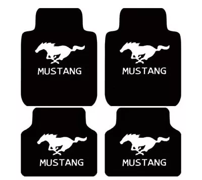 Fit Ford Mustang Car Floor Mats 4pics Carpets Black Nylon Lightweight Foot Pads • $38.99