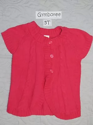 5T Gymboree Fall For Autumn Pink Coral Short Sleeve Sweater • $6.95