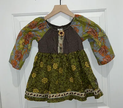 Matilda Jane Company MJC Boutique Field Trip Calico Peasant Top Shirt Girls 6 • $15