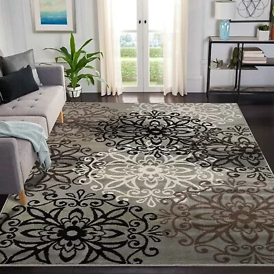 Leigh Floral Medallion Kid Friendly Bedroom Living Room Area Rugs Or Runner Rug • $41.65