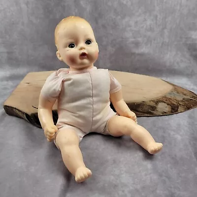 Madame Alexander 14” Baby Doll Vinyl Cloth Body Sleepy Eyes Weighted 2000 Vtg • $21.21