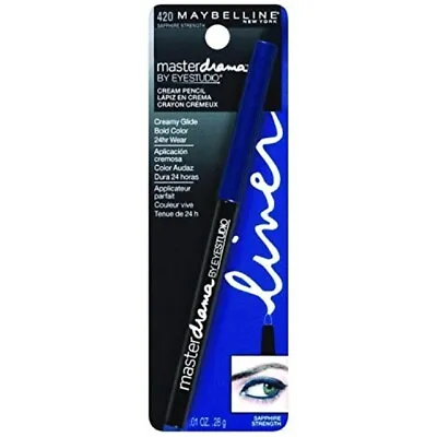 X2 Maybelline Master Drama Eyestudio Cream Pencil Eyeliner 420 Sapphire Strength • $12.45