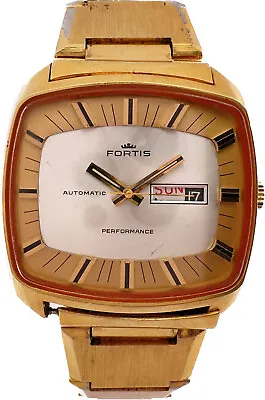 Vintage Fortis Performance 21 Jewel Men's Automatic Wristwatch Swiss TV Dial • $305