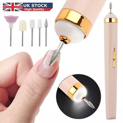 £6.89 • Buy Professional Electric Nail File Drill Portable USB Manicure Pedicure Machine Set