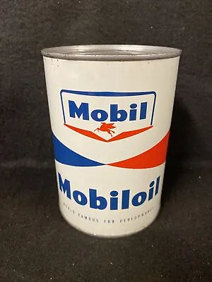 Mobiloil Mobil Artic 1 Qt Full Metal Motor Oil Can • $125