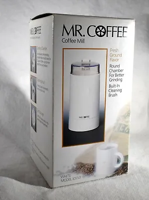 Mr. Coffee Coffee Mill Grinder White Round Chamber Pre-owned Clean • $15