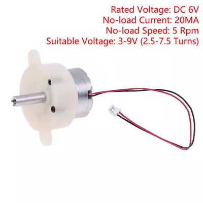 DC 6V 5 RPM Mute Gear Motor High Torque Slow Speed Micro Electric Motor Gearbox • $2.39