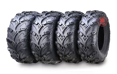 Full Set 05-20 Kawasaki BRUTE FORCE 650 750 Tires 25X8X12 25X10X12 8PR Mud Sling • $368.55