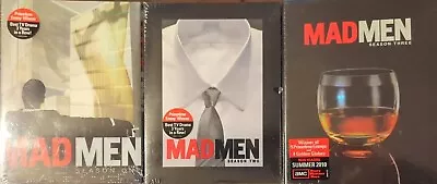 3x LOT- MAD MEN DVD Seasons 1 2 3 Box Sets SEALED Free Shpg • $28.95