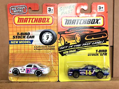 Matchbox     Lot Of 2 Different   T-bird Stock Cars  From 1993 • $5