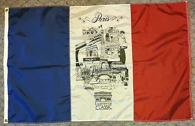 Vintage Advertising GM Buick Paris Dealership Patriotic Flag Sign 56 X 36  Haley • $99.99