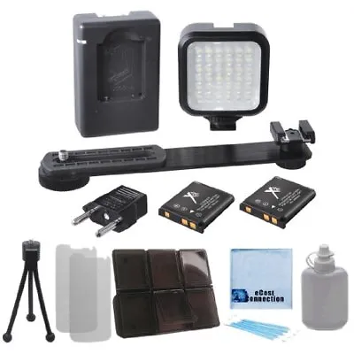 Dimmable 36 LED Video Light On Camera LED Panel With Battery Charger Set • $27.49