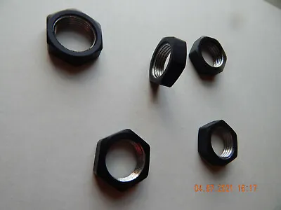 Aluminum Hex Jam Nuts   7/8-14  Black Coated  5 Pcs. New • $9.95