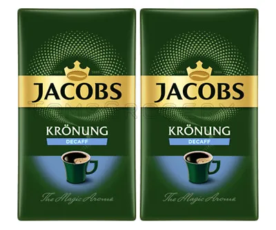 2 X JACOBS Kronung DECAF Ground Coffee Caffeine Free 250g 8.8oz • £35.34