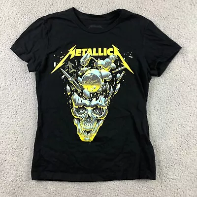 Metallica Shirt Womens Small Black Short Sleeve Band Tee Casual Adult • $14.99