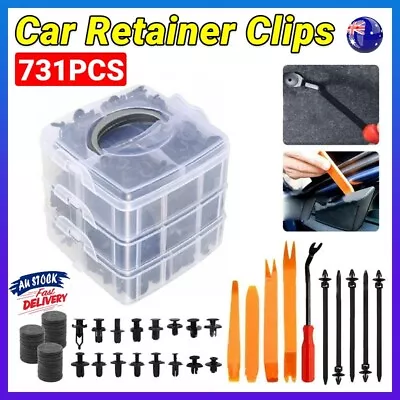 731x Car Trim Body Clips Kit Rivets Retainer Auto Panel Bumper Plastic Fastener • $22.64