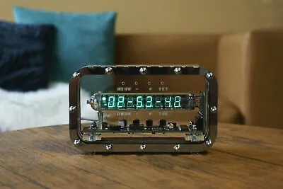 Nixie Clock Ice Tube IV-18 VFD Holiday Gift Vintage Steampunk Watch Desk Clock • $235