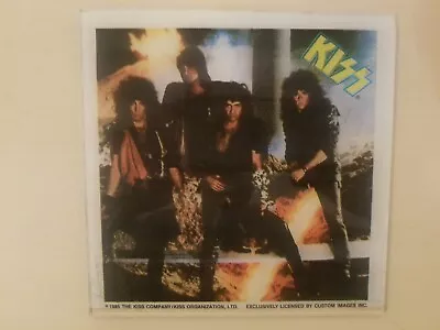 KISS RARE 1985 Animalize Picture Stuck On Glass Eric Carr Mark St John COOL! • $30