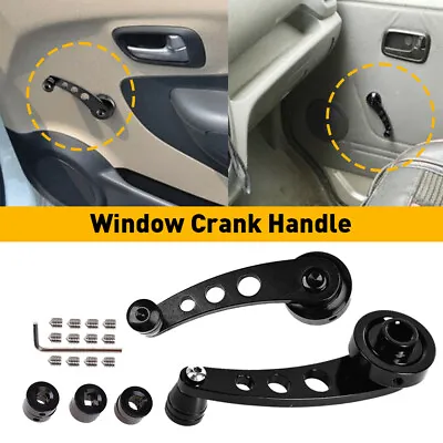 Black Window Aluminum Billet Crank Handle Most For Vehicles Universal Parts EOA • $15.99
