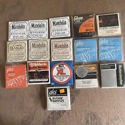 GUITAR MANDOLIN ACOUSTIC BANJO STRINGS - Gibson - Martin - GHS - RICKENBACKER • $19