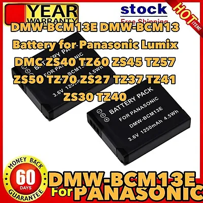 2x DMW-BCM13 Battery For Panasonic Lumix DMC-FT7 LZ40 TS7 TZ60 TZ70 ZS45 50 QH P • $25.80