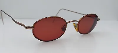 Vintage Pierre Cardin PC-2001 Brown Oval Metal Sunglasses France FRAMES ONLY • $31.90