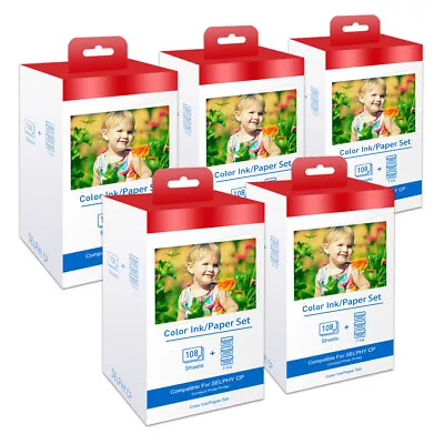 Canon KP-108IN Color Ink Paper Set 4x6 For Canon Selphy CP1300 CP1200 CP910 Lot • £18.99