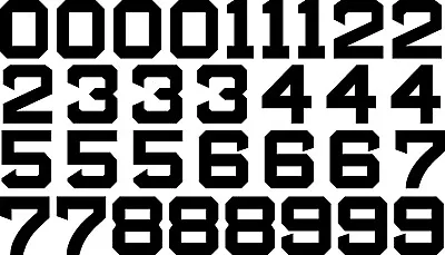 £2.10 • Buy Sticky Vinyl Numbers Stickers Decals Bin Door Office Home Weather Proof Bk & Wt 