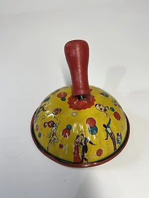 Vintage Tin Toy US Metal Toy Mfg Co New Years Eve Metal Noise Maker Bell Ringer • $7.20