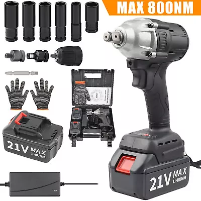 Cordless Electric Impact Wrench Gun 1/2  High Power Driver With Li-ion Battery • $41.99