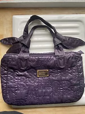 Gorgeous MARC JACOBS  Genuine Purple Tote Bag Gold Hardware Lovely Condition • £9.99