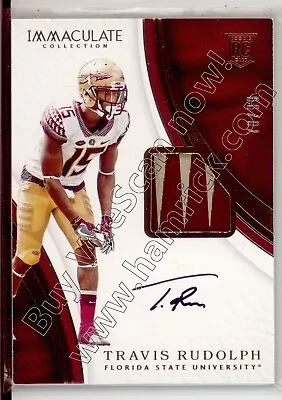 Travis Rudolph Rookie Draft Auto Jersey Patch Fsu Seminoles Noles College 2C /99 • $14.75