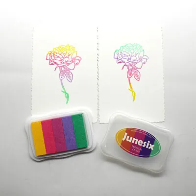  10 Colors Rainbow Partner Stamp Ink Pads For Kids Scrapbook • £12.69