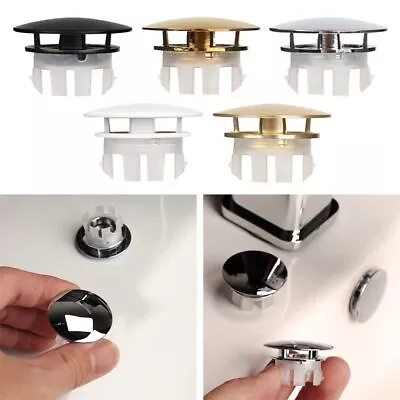 Round Sink Overflow Covers Double Layer Trim Ring Cap  Kitchen Bathroom • £3.24