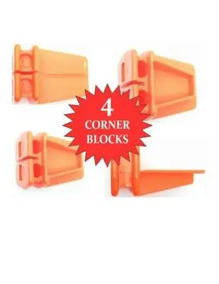 £6.28 • Buy Set 4 Brickies Line Blocks Plastic L Shaped Corner Blocks Brick Laying