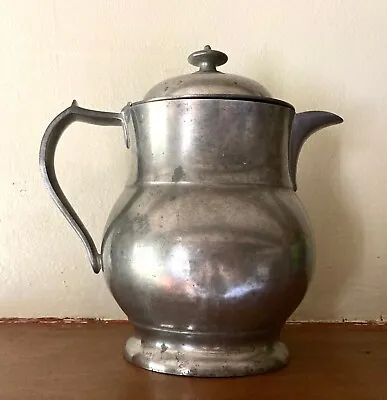 $28 • Buy Woodbury Pewterers 8-1/2  Covered Pewter Pot Pitcher For Water